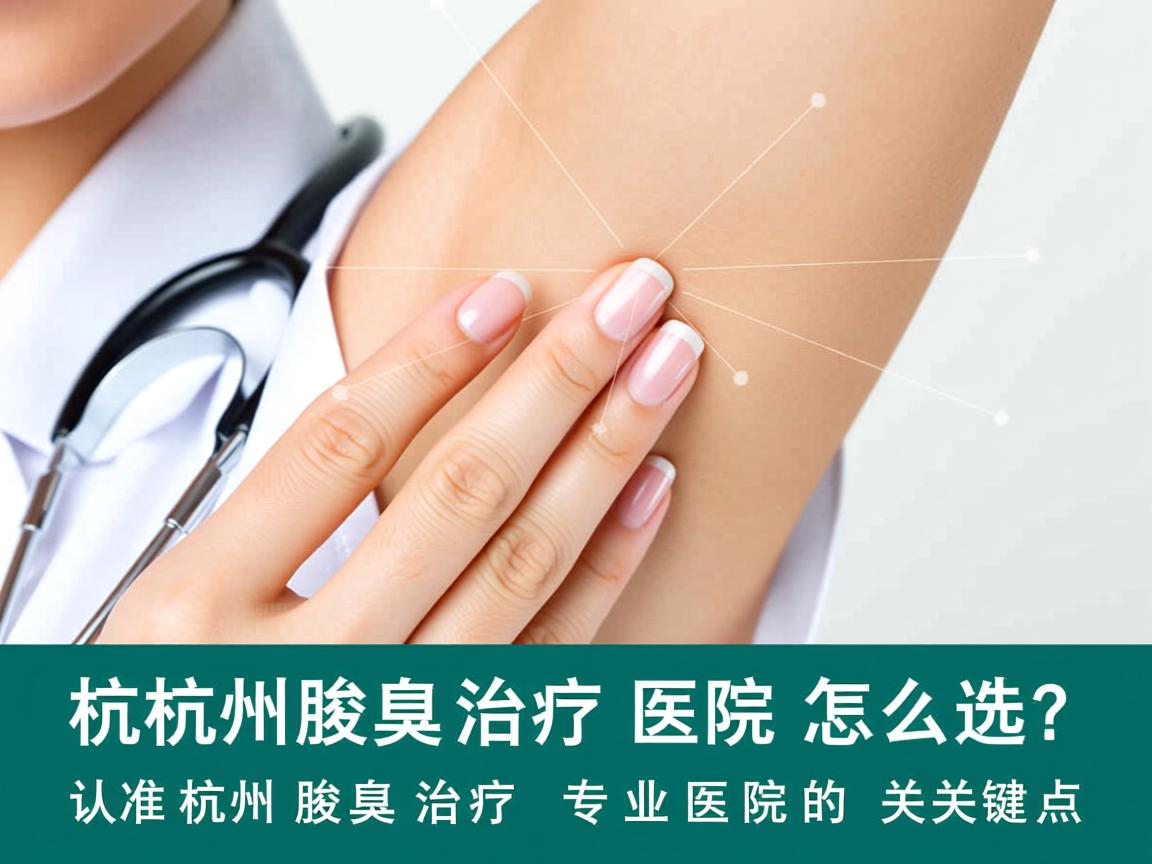 杭州腋臭治疗医院怎么选？认准杭州腋臭治疗专业医院的关键点