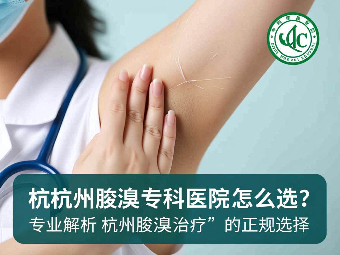 杭州腋臭专科医院怎么选？专业解析杭州腋臭治疗的正规选择