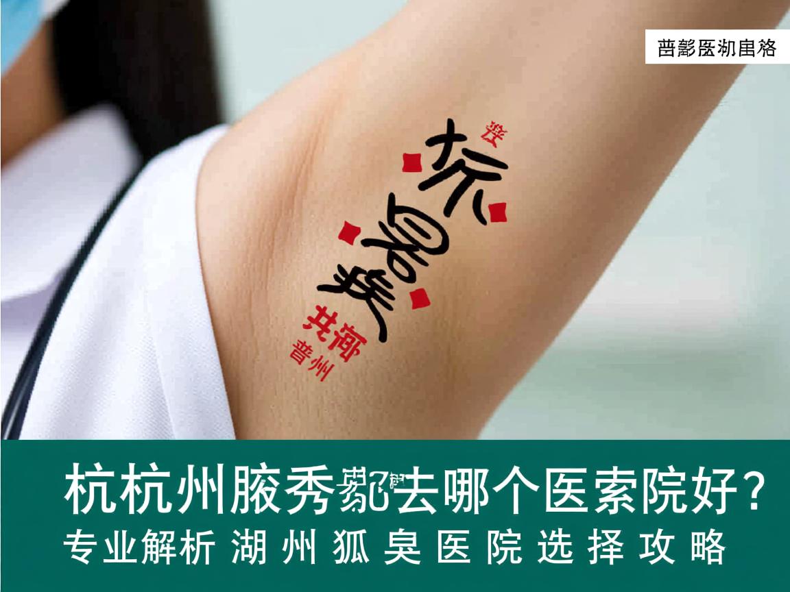 杭州腋秀科普湖州去狐臭哪个医院好？专业解析湖州狐臭医院选择攻略