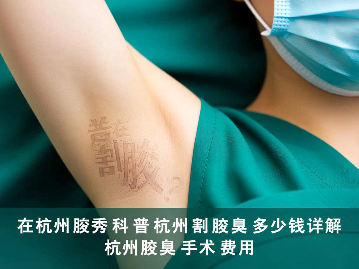 杭州腋秀科普在杭州割腋臭多少钱？详解杭州腋臭手术费用