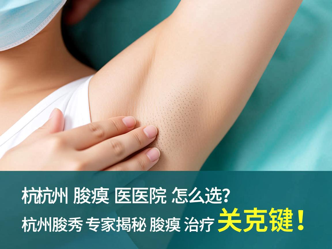 杭州腋臭医院怎么选？杭州腋秀专家揭秘腋臭治疗关键！