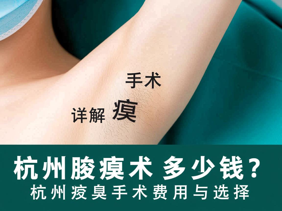 杭州腋臭手术多少钱？详解杭州腋臭手术费用与选择