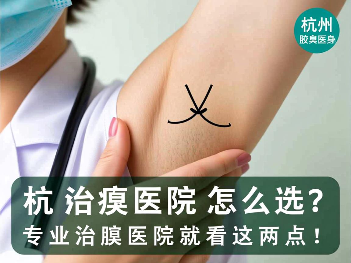 杭州治腋臭医院怎么选？专业治腋臭医院就看这两点！