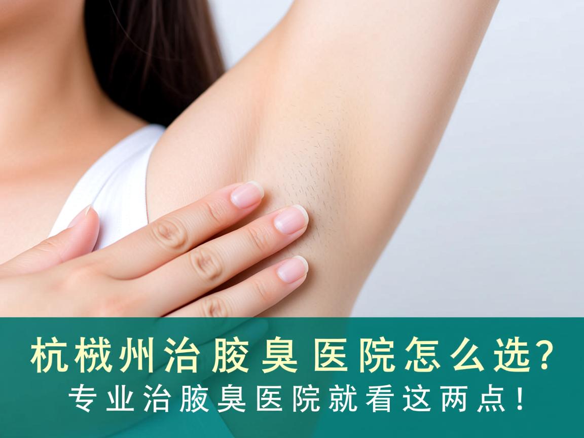 杭州治腋臭医院怎么选？专业治腋臭医院就看这两点！