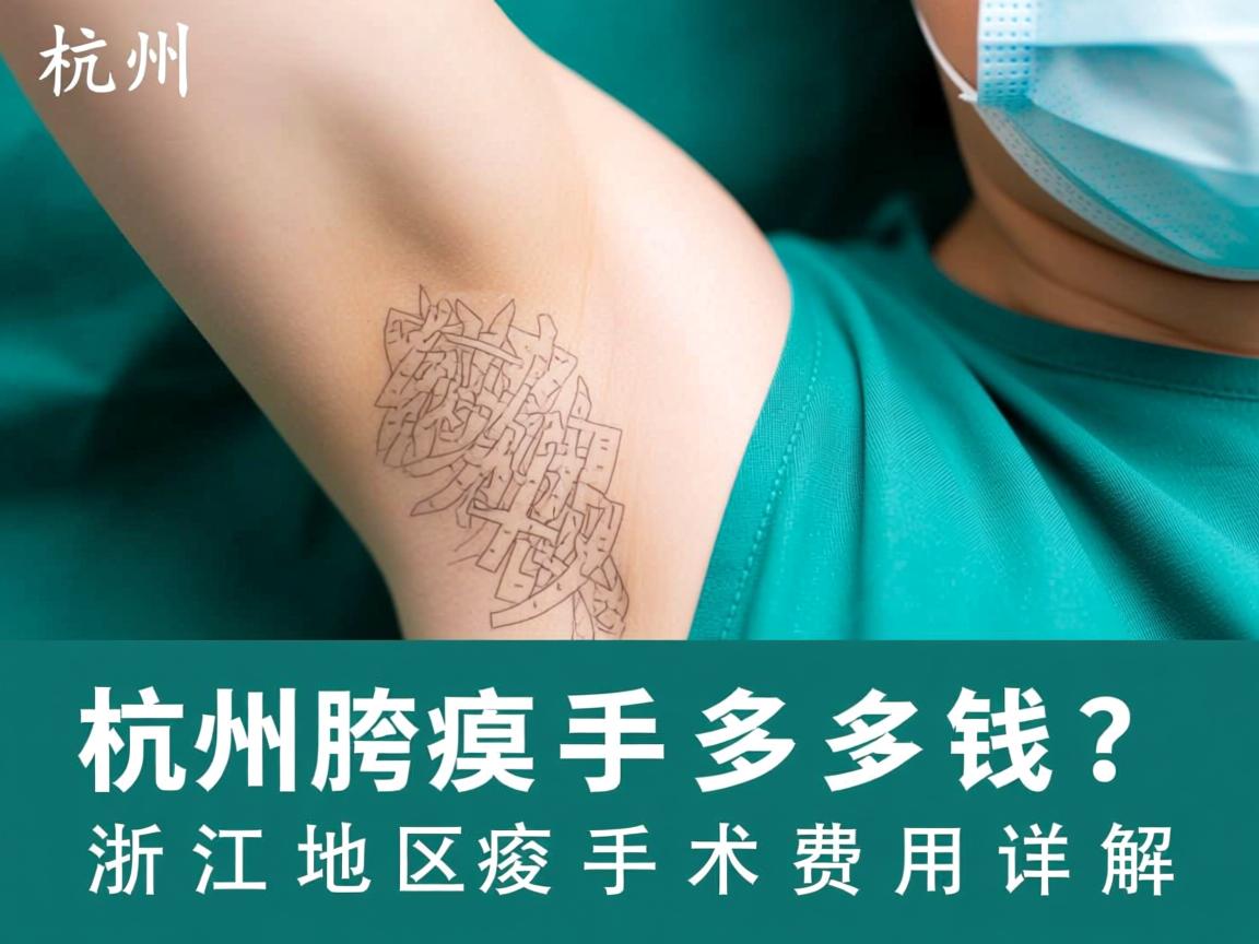 杭州腋臭手术多少钱？浙江地区腋臭手术费用详解