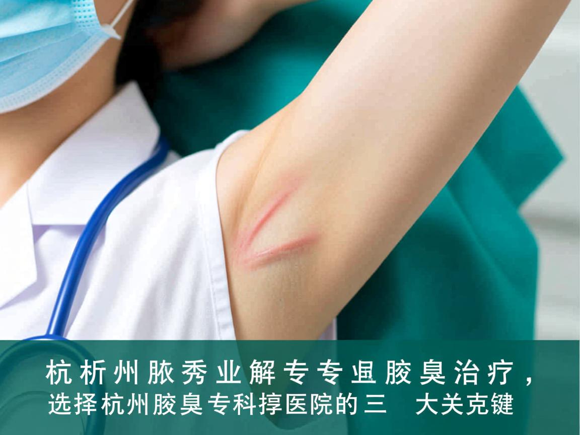 杭州腋秀解析专业腋臭治疗，选择杭州腋臭专科医院的三大关键