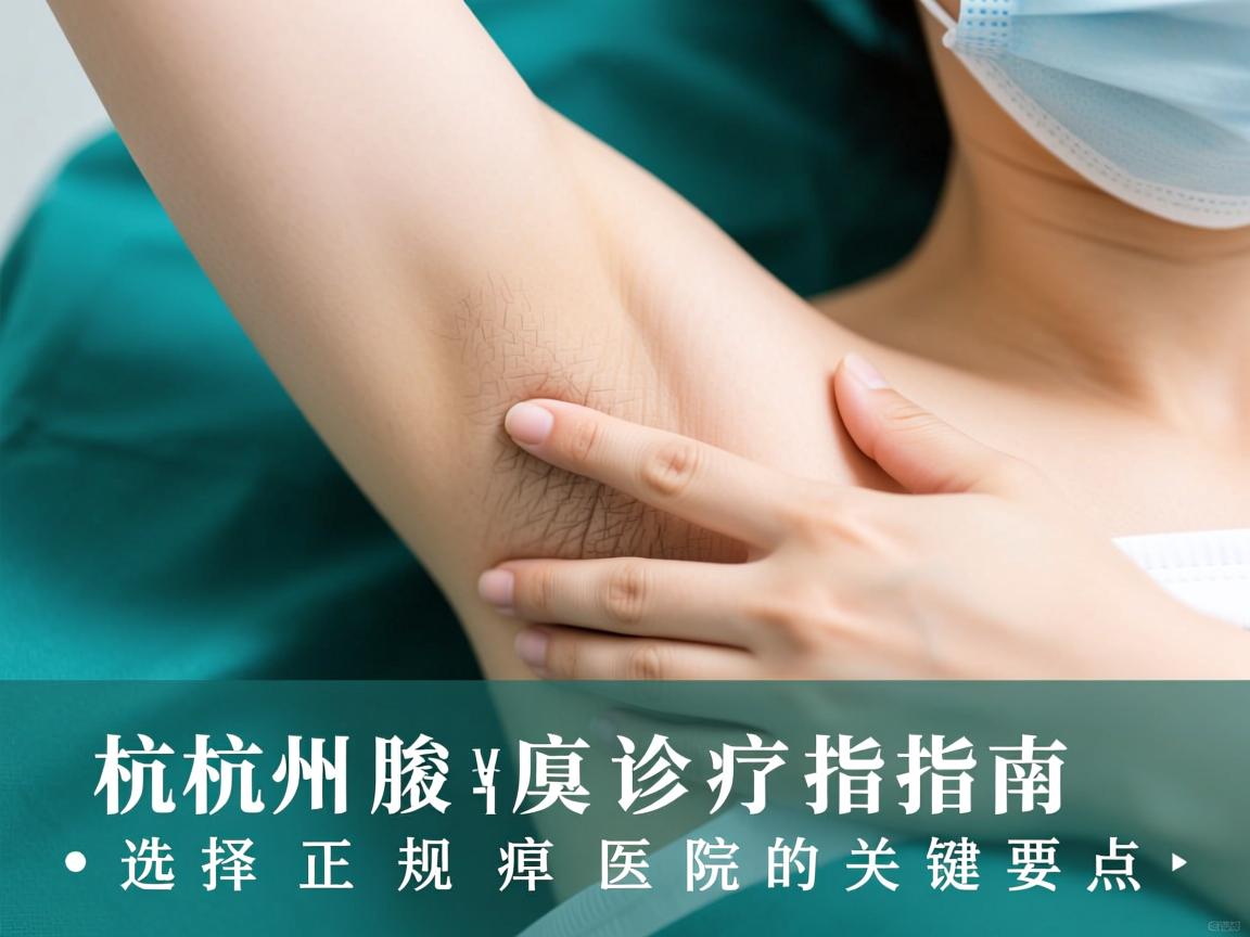 杭州腋臭诊疗指南，选择正规腋臭医院的关键要点
