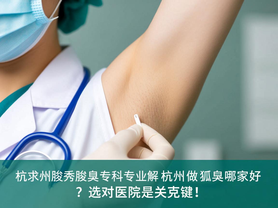 杭州腋秀腋臭专科专业解析杭州做狐臭哪家好？选对医院是关键！