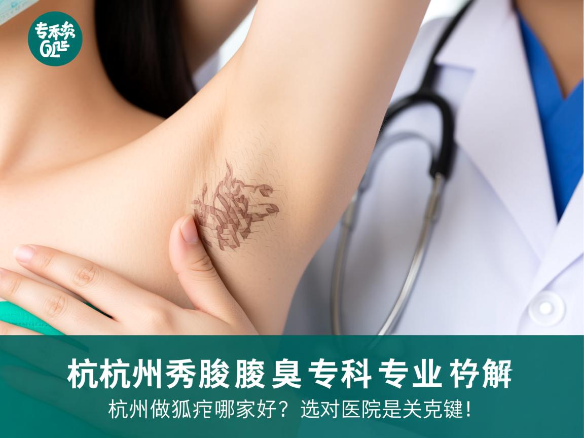 杭州腋秀腋臭专科专业解析杭州做狐臭哪家好？选对医院是关键！