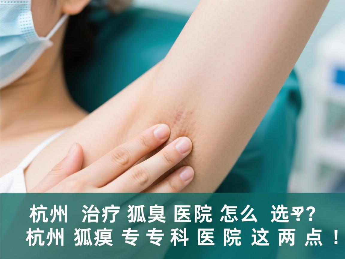 杭州治疗狐臭医院怎么选？认准杭州狐臭专科医院这两点！