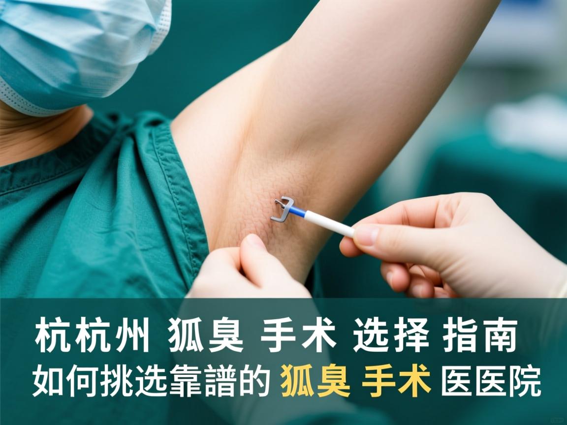 杭州狐臭手术选择指南，如何挑选靠谱的狐臭手术医院
