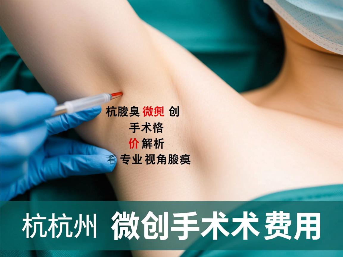 杭州腋臭微创手术价格解析，专业视角看腋臭微创手术费用