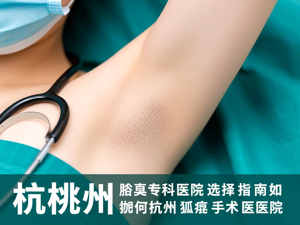 杭州腋臭专科医院选择指南，如何挑选最好的杭州狐臭手术医院