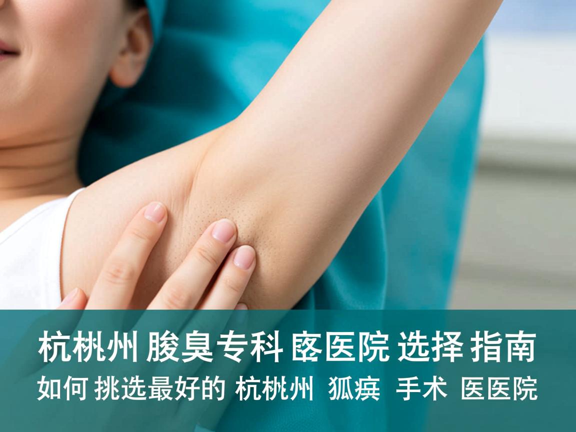 杭州腋臭专科医院选择指南，如何挑选最好的杭州狐臭手术医院