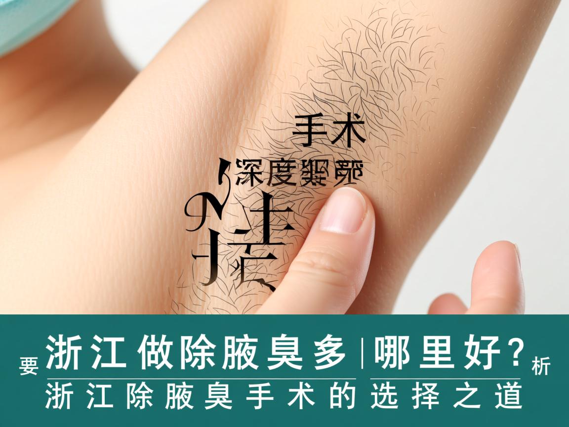 在浙江做除腋臭手术哪里好？深度解析浙江除腋臭手术的选择之道