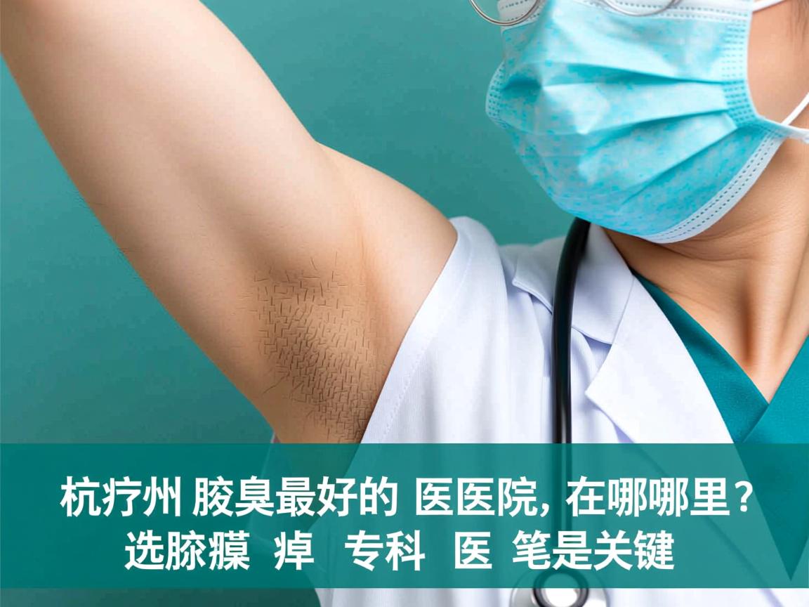 杭州腋臭最好的医院在哪里？选对腋臭专科医院是关键
