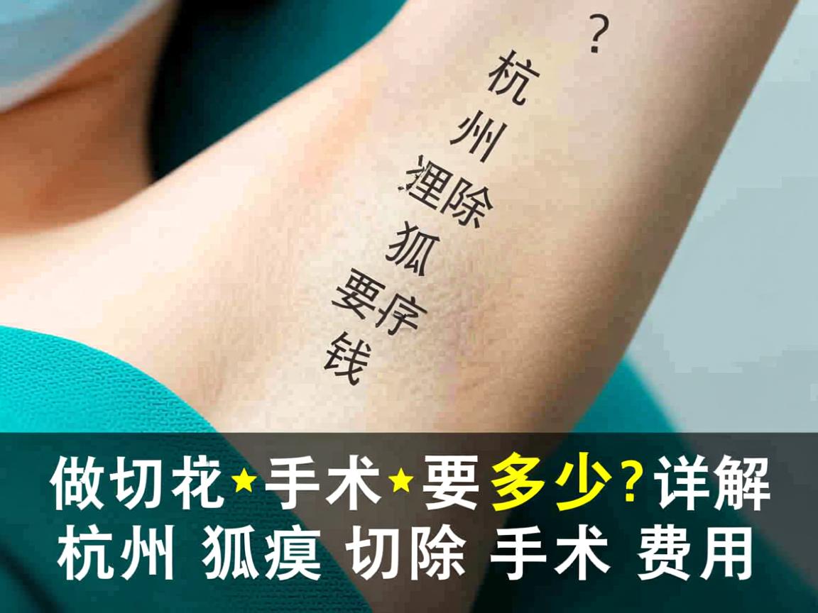 在杭州做切除狐臭手术要多少钱？详解杭州狐臭切除手术费用