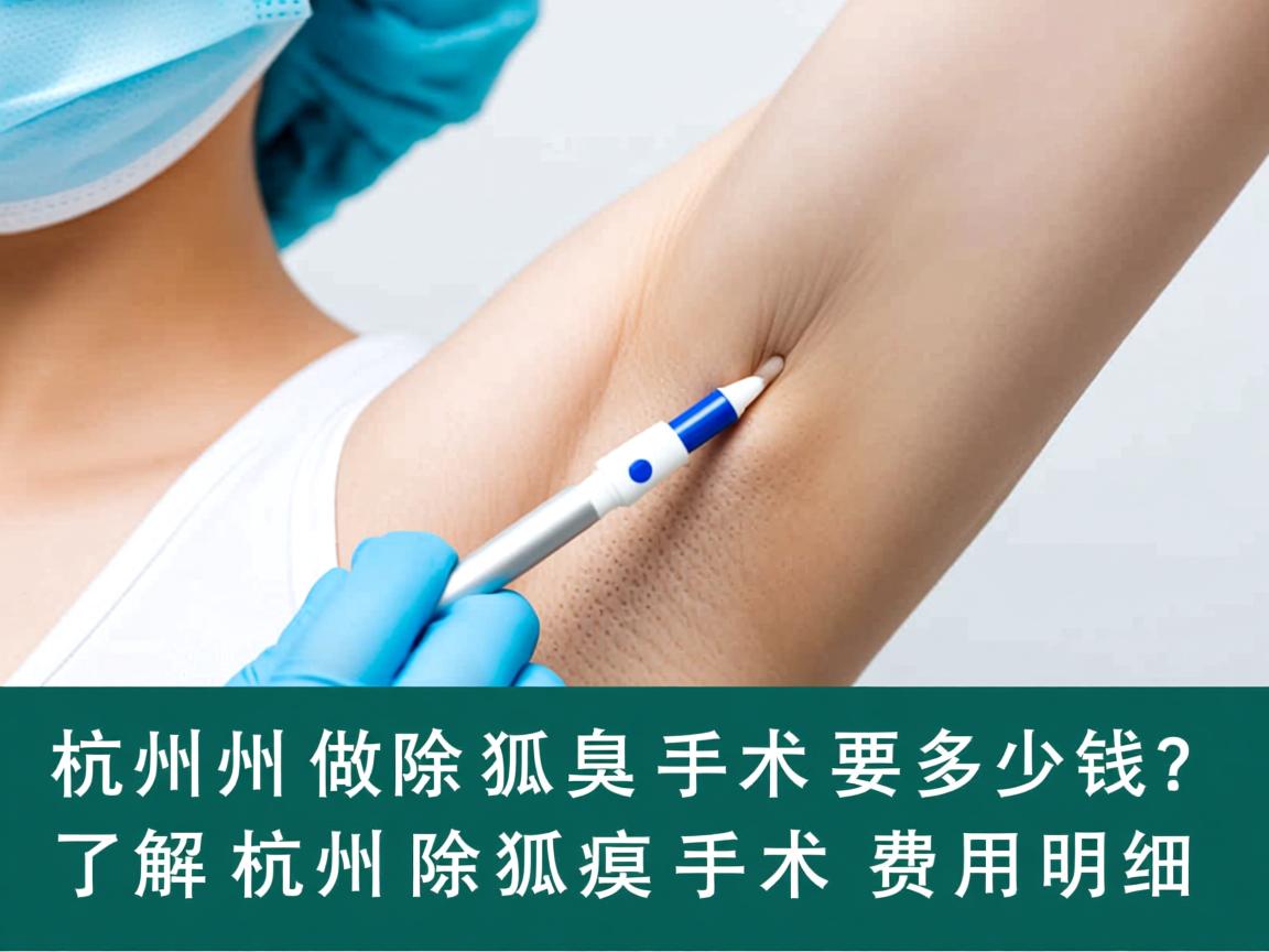 杭州做除狐臭手术要多少钱？了解杭州除狐臭手术费用明细
