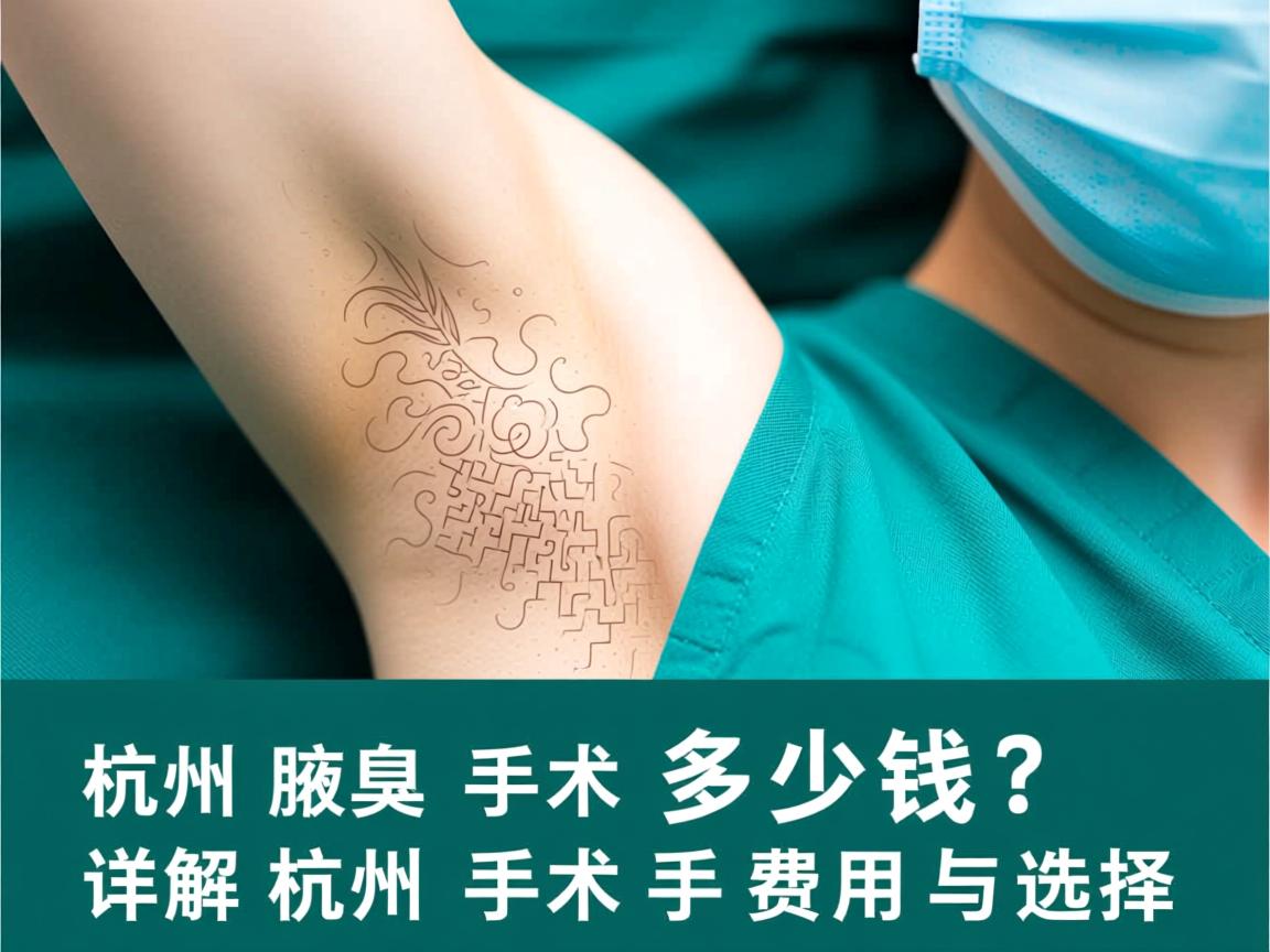 杭州腋臭手术多少钱？详解杭州腋臭手术费用与选择