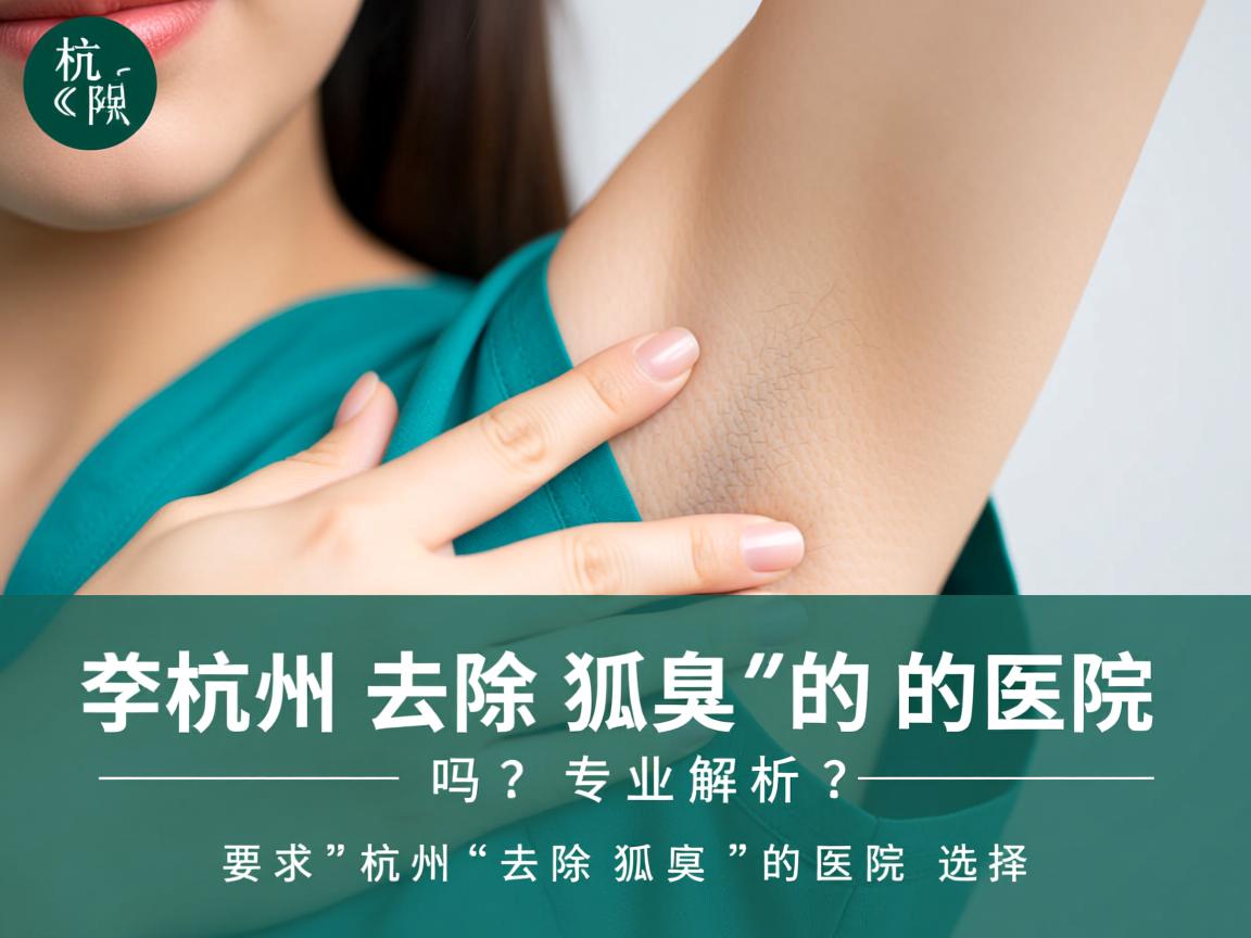 杭州去除狐臭的医院吗？专业解析杭州去除狐臭的医院选择
