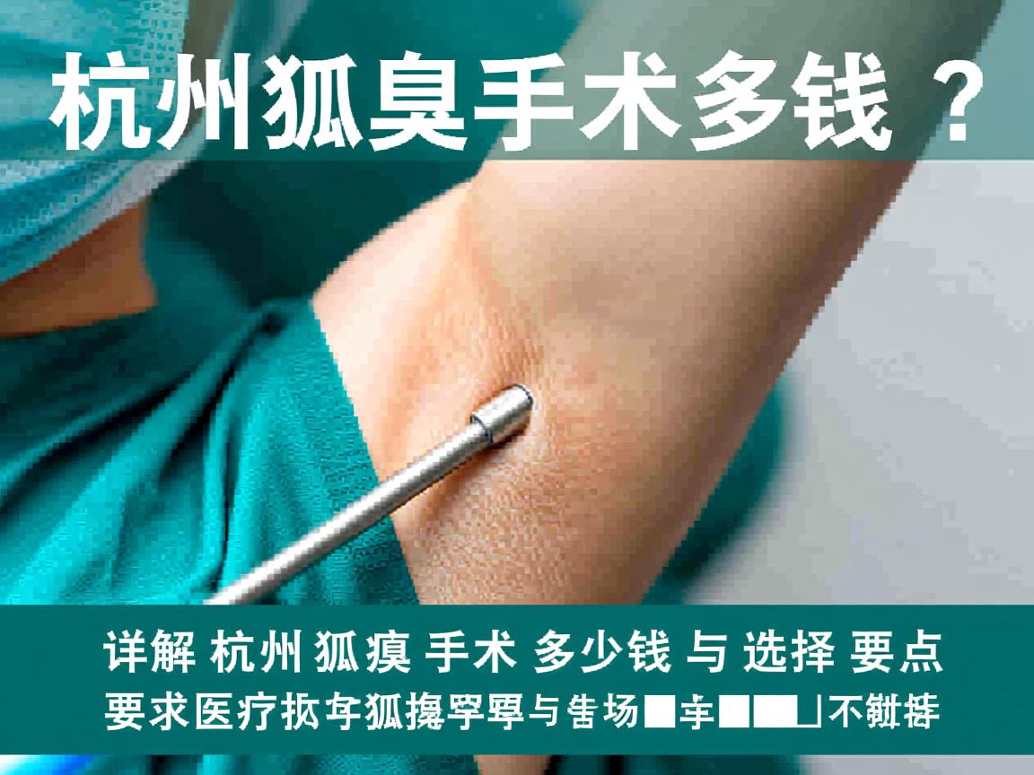 杭州狐臭手术多钱？详解杭州狐臭手术多少钱与选择要点
