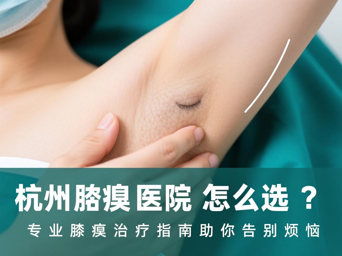 杭州腋臭医院怎么选？专业腋臭治疗指南助你告别烦恼