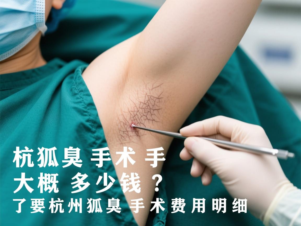 杭州狐臭手术大概多少钱？了解杭州狐臭手术费用明细