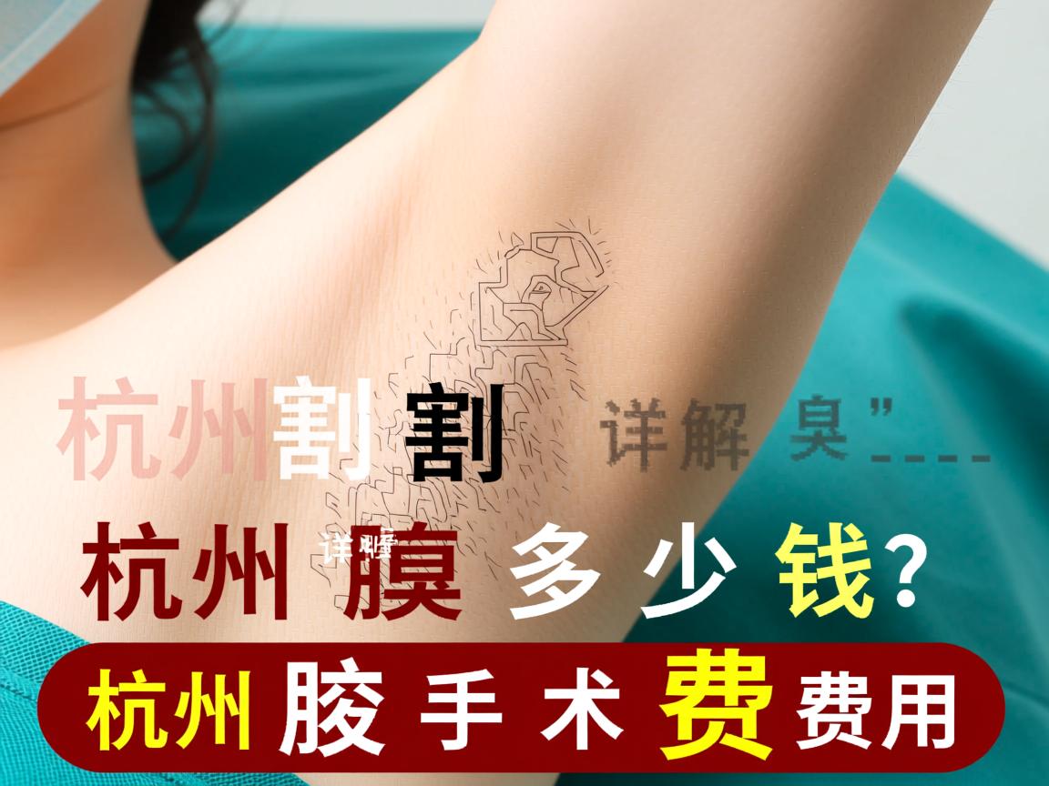 在杭州割腋臭多少钱？详解杭州腋臭手术费用