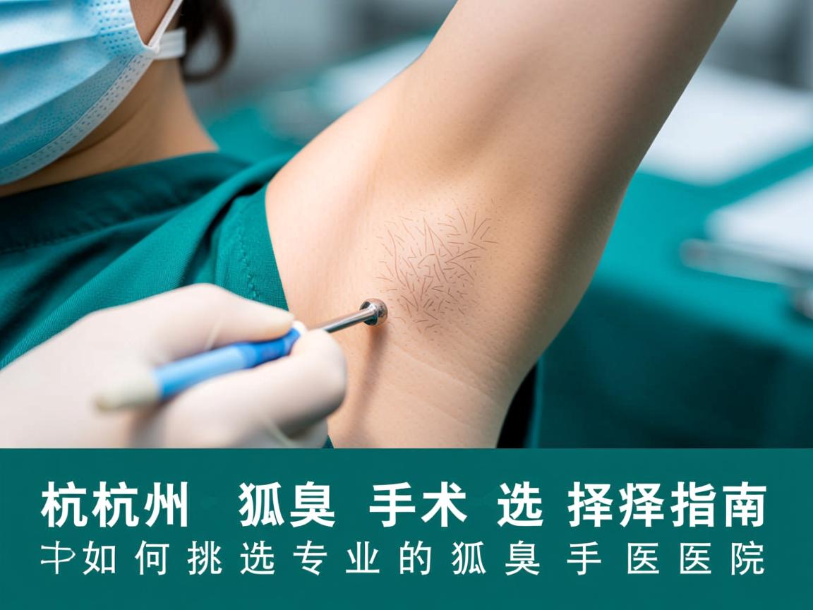 杭州狐臭手术选择指南，如何挑选专业的狐臭手术医院