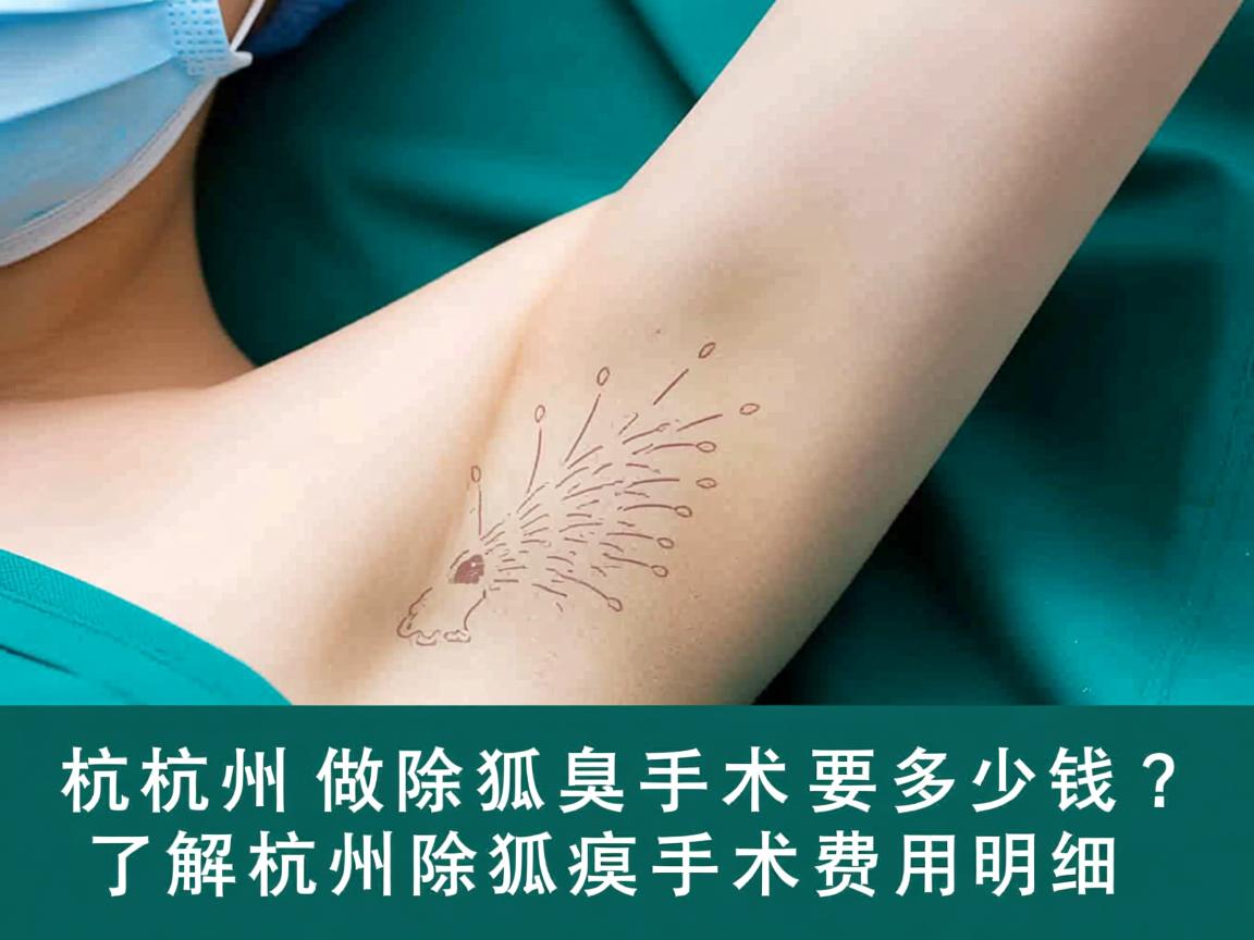 杭州做除狐臭手术要多少钱？了解杭州除狐臭手术费用明细