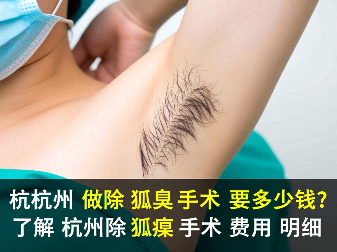 杭州做除狐臭手术要多少钱？了解杭州除狐臭手术费用明细