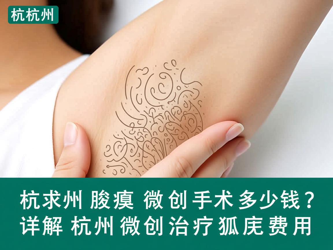 杭州腋臭微创手术多少钱？详解杭州微创治疗狐臭费用
