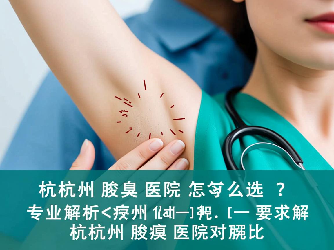 杭州腋臭医院怎么选？专业解析杭州腋臭医院对比