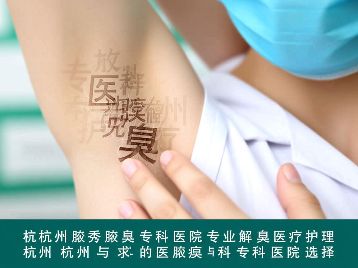 杭州腋秀腋臭专科医院，专业解读腋臭医疗护理与杭州好的腋臭科专科医院选择