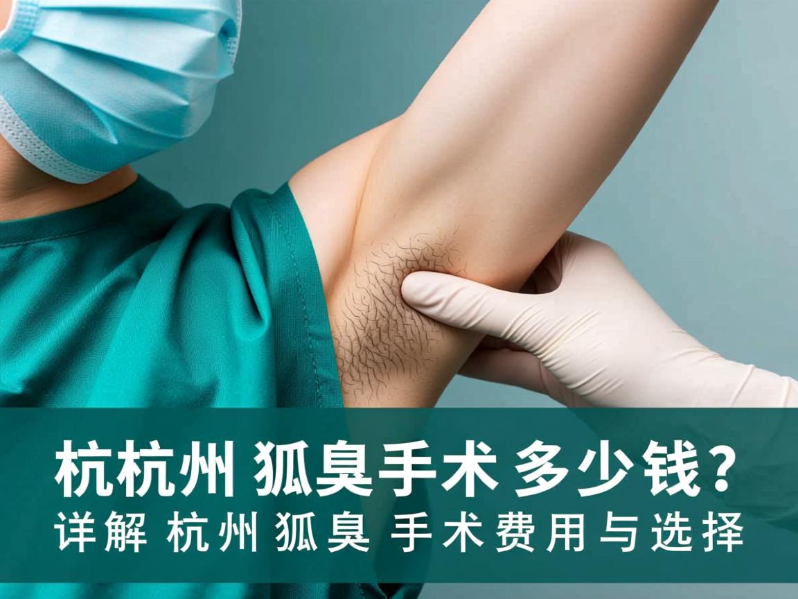 杭州狐臭手术多少钱？详解杭州狐臭手术费用与选择