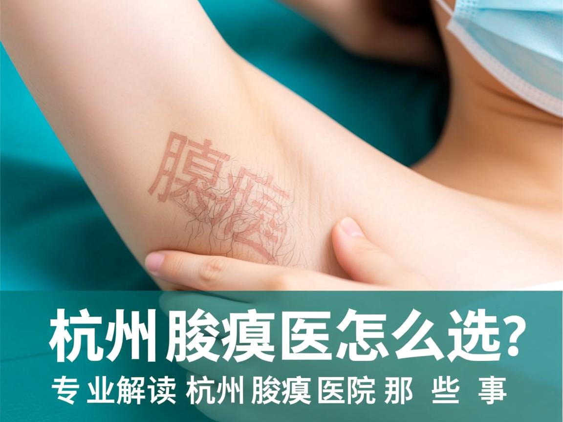 杭州腋臭医院怎么选？专业解读杭州腋臭医院那些事