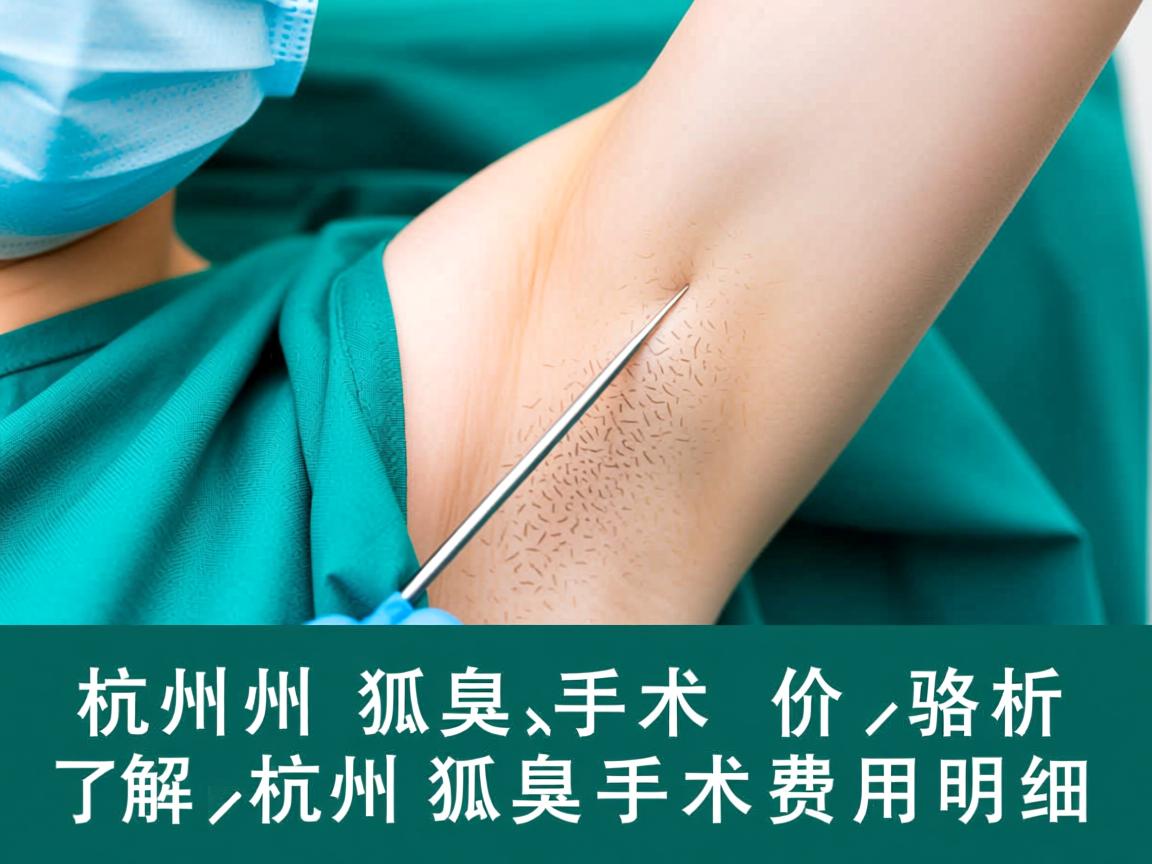 杭州狐臭手术价格解析，了解杭州狐臭手术费用明细