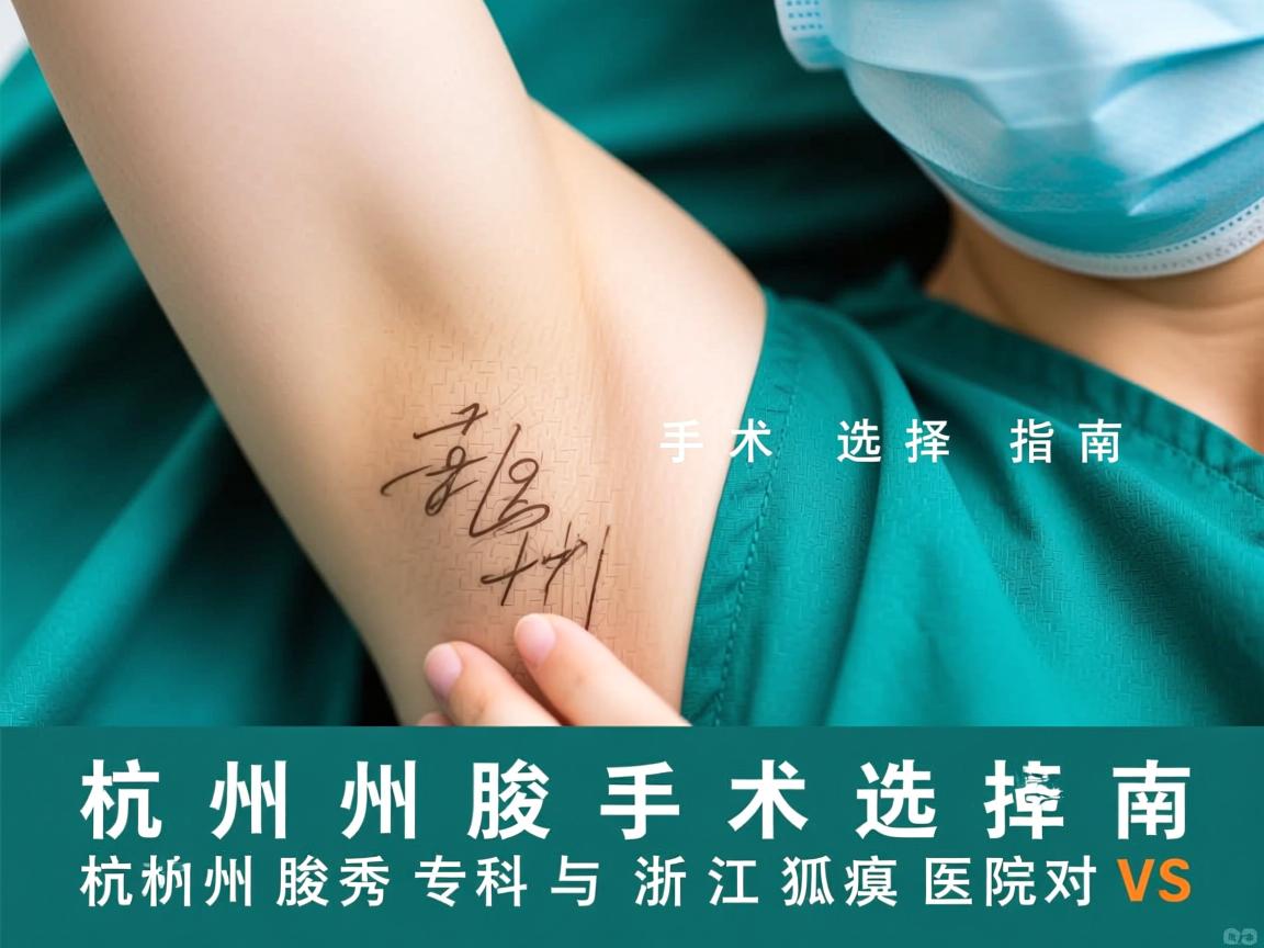 杭州腋臭手术选择指南，杭州腋秀专科与浙江狐臭医院对比