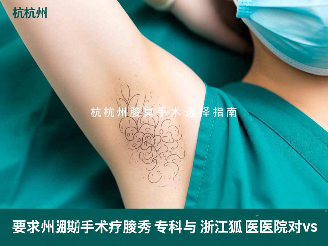 杭州腋臭手术选择指南，杭州腋秀专科与浙江狐臭医院对比