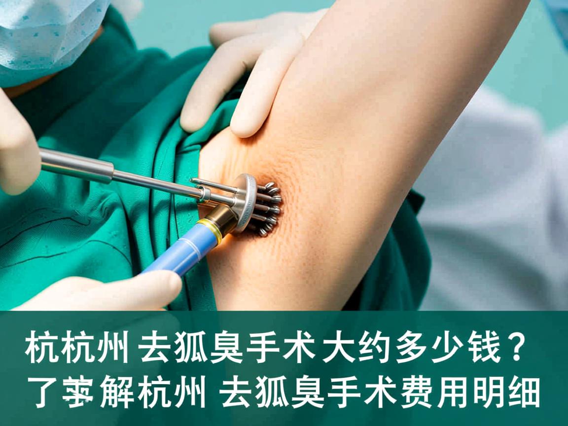 杭州去狐臭手术大约多少钱？了解杭州去狐臭手术费用明细