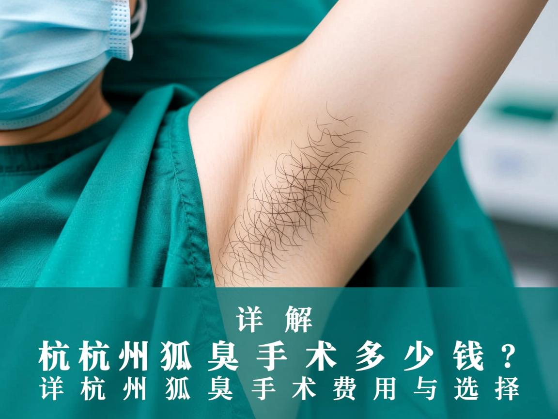 杭州狐臭手术多少钱？详解杭州狐臭手术费用与选择