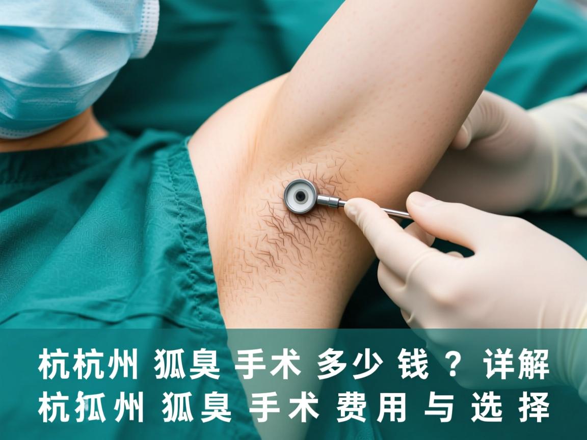 杭州狐臭手术多少钱？详解杭州狐臭手术费用与选择