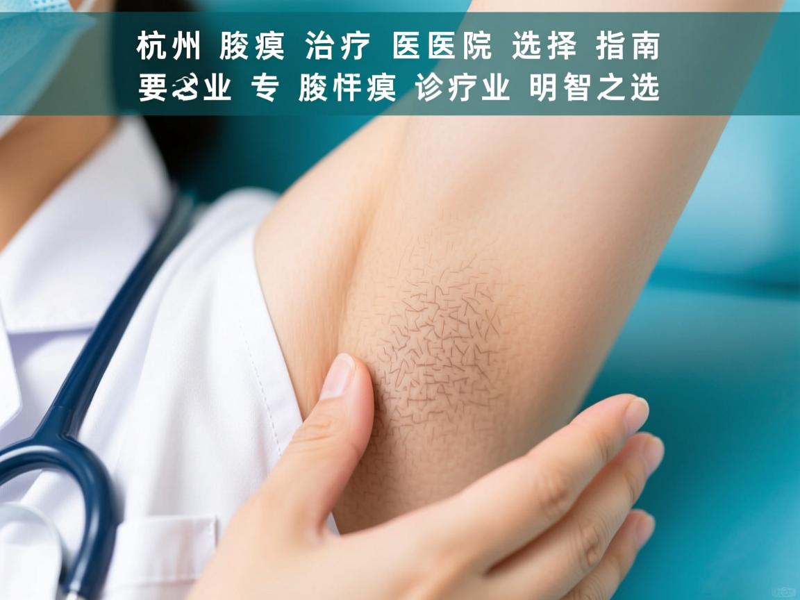 杭州腋臭治疗医院选择指南，专业腋臭诊疗的明智之选