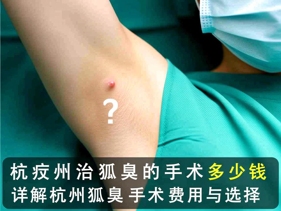 杭州治狐臭的手术多少钱？详解杭州狐臭手术费用与选择