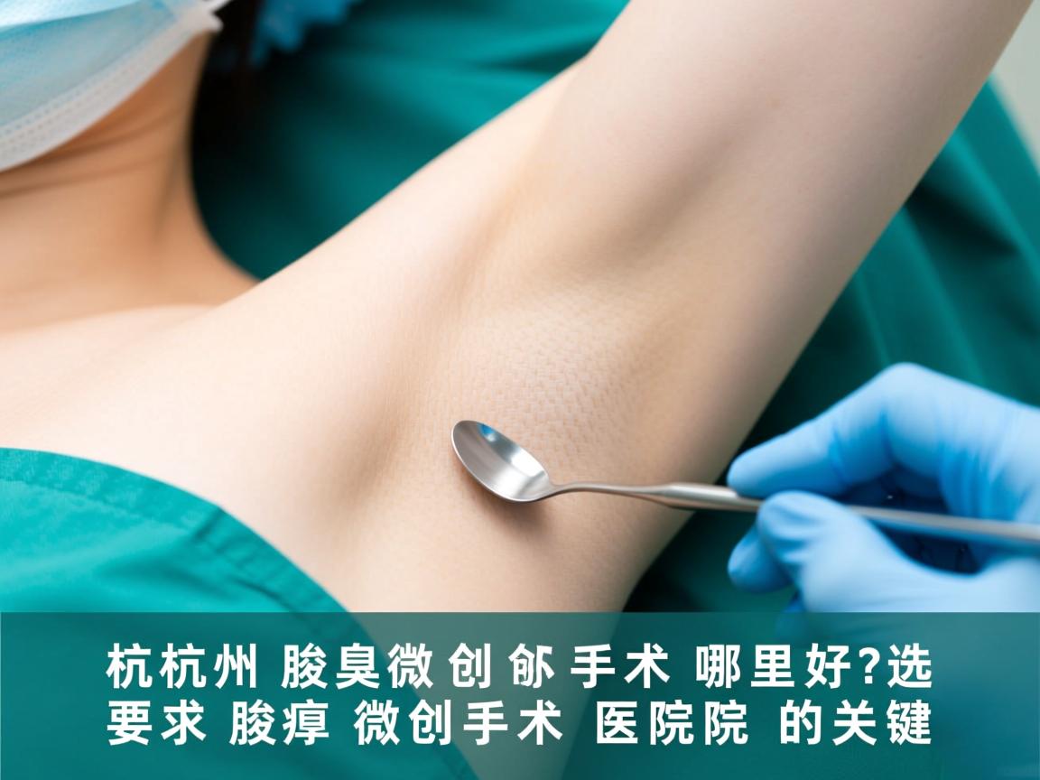 杭州腋臭微创手术哪里好？选对腋臭微创手术医院的关键