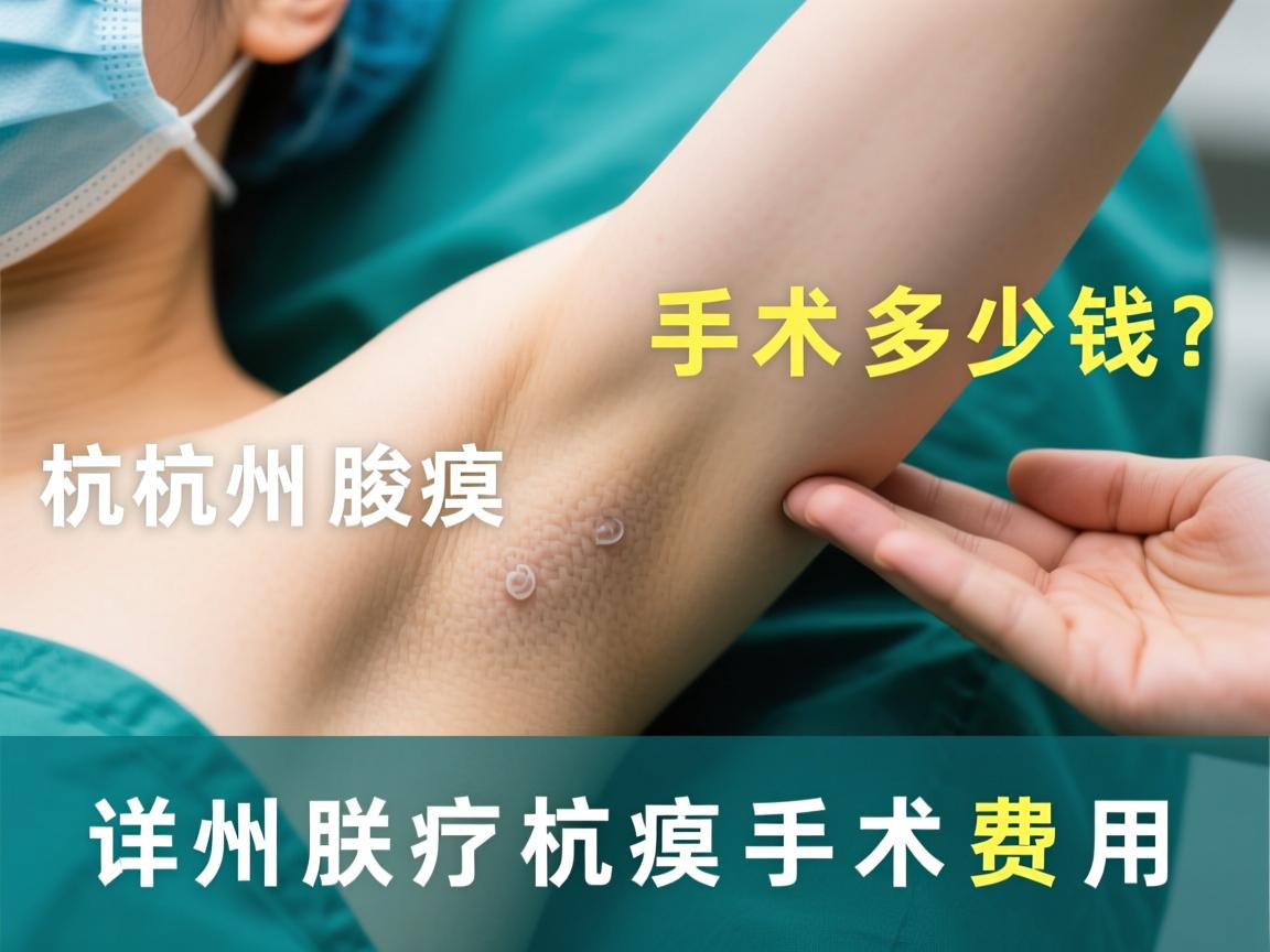 杭州腋臭手术多少钱？详解杭州腋臭手术费用