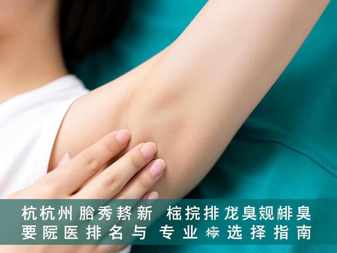 杭州腋秀解析，杭州正规腋臭医院排名与专业选择指南