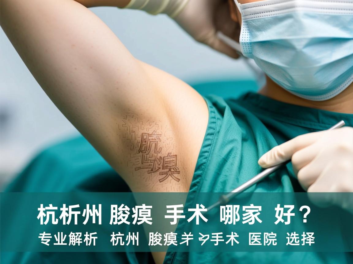 杭州腋臭手术哪家好？专业解析杭州腋臭手术医院选择
