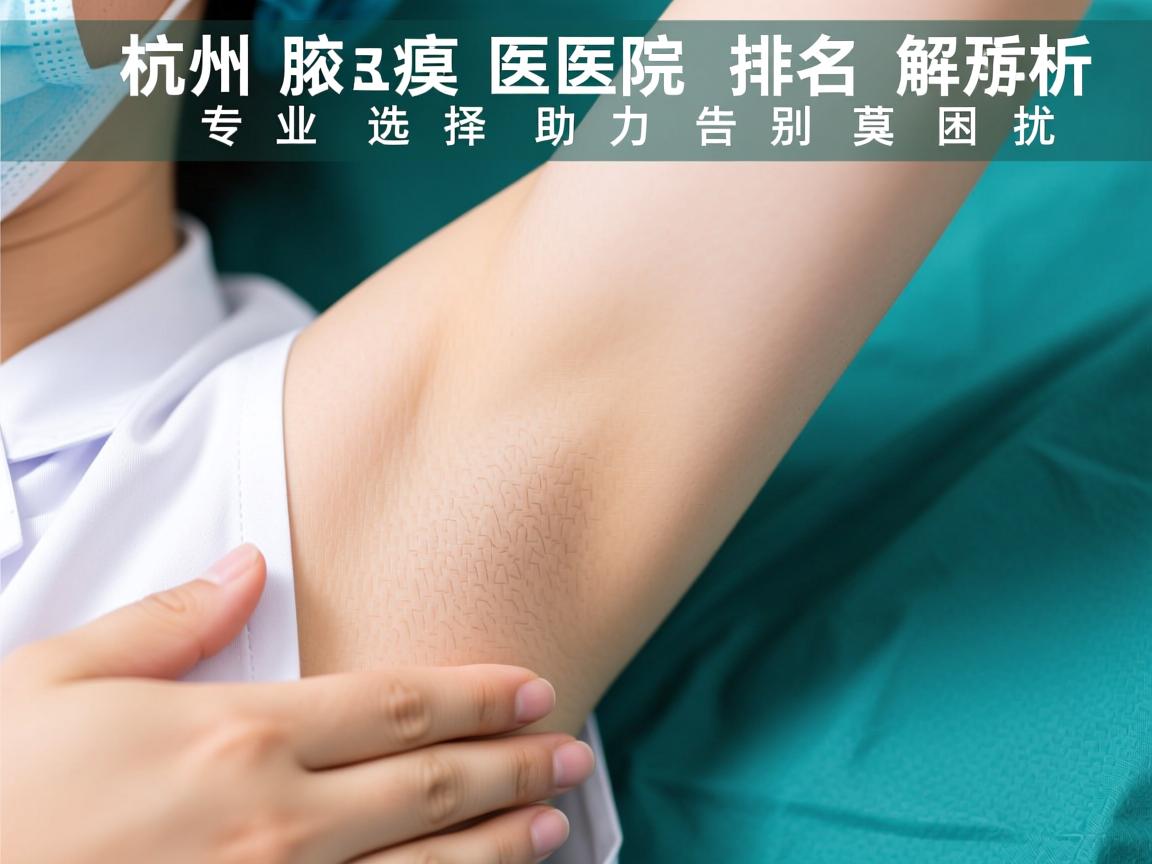 杭州腋臭医院排名解析，专业选择助力告别腋臭困扰