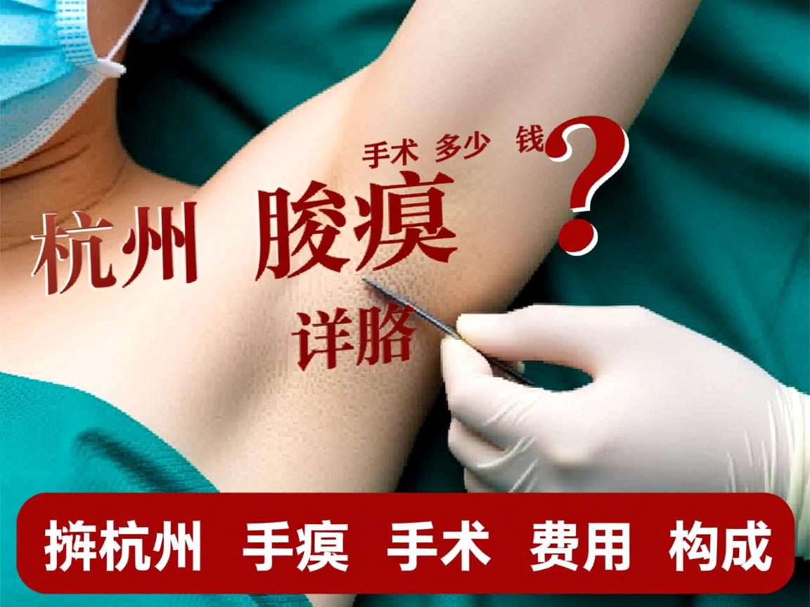 杭州腋臭手术多少钱？详解杭州腋臭手术费用构成